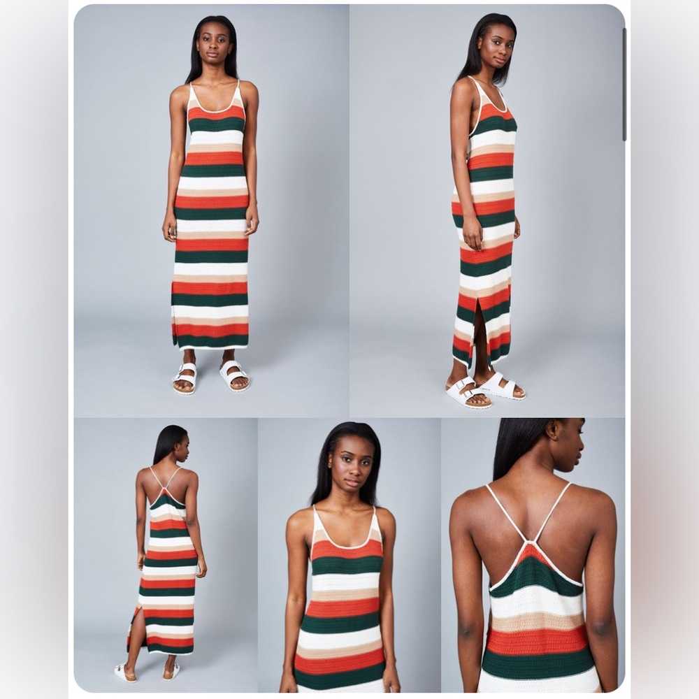 Native Youth Tarana Crochet Midi Maxi Weave Knit Dress